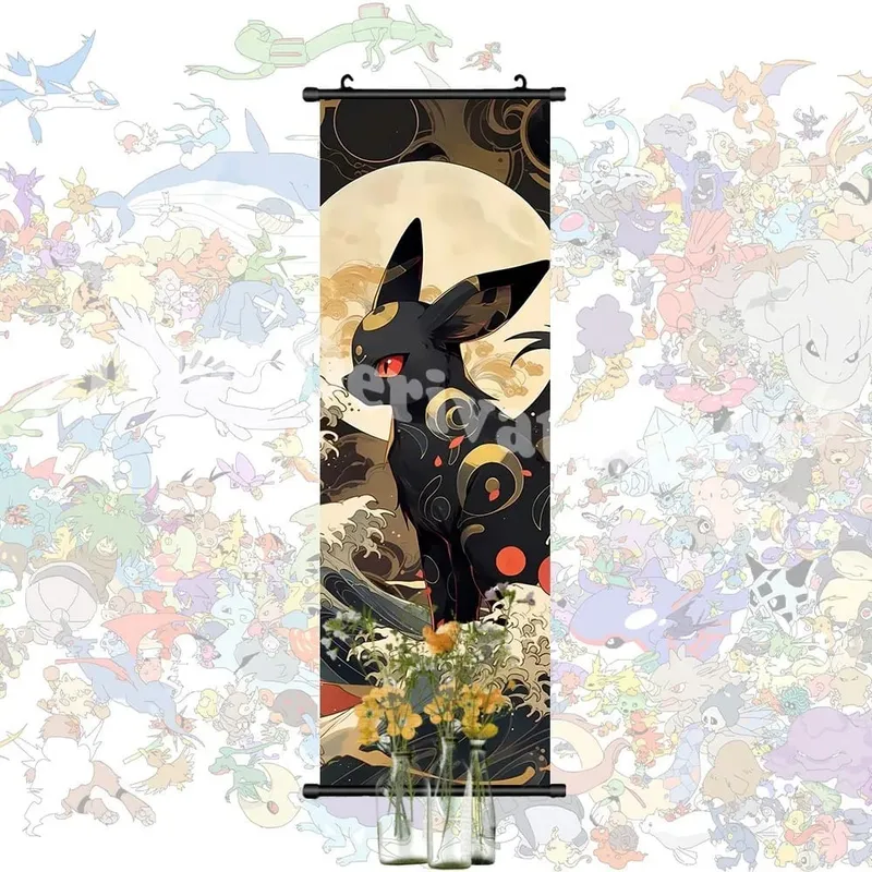 Poster stampato Anime Opere d'arte da parete Gengar Immagini Charizard Dipinto su tela Pikachu Appeso Pergamene Home Room Decor — image 9