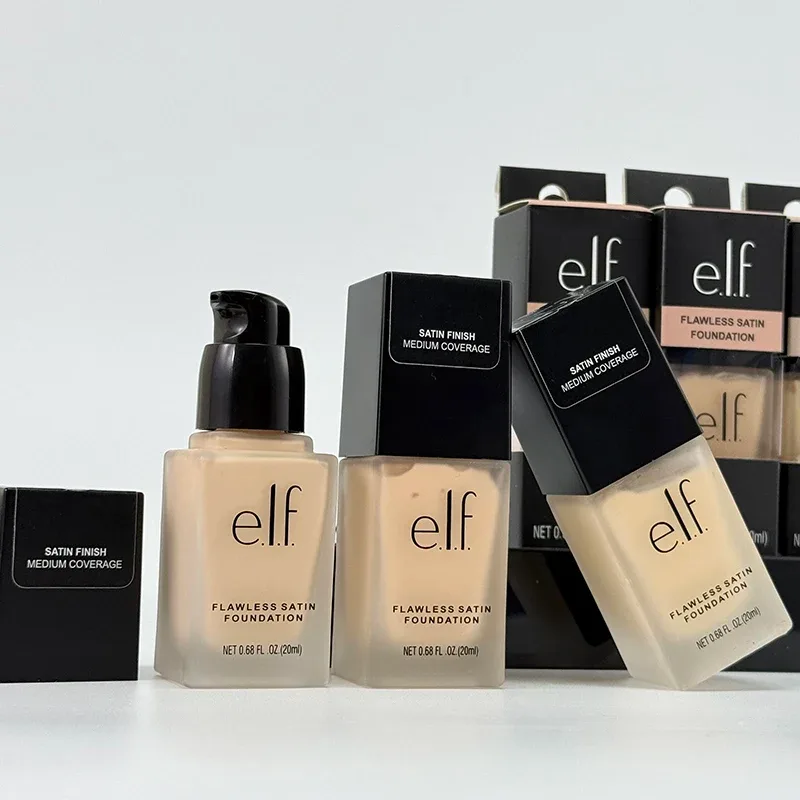 รองพื้นชนิดน้ำ Elf Full Coverage ปกปิดข้อบกพร่องอย่างเป็นธรรมชาติ เครื่องสำอางรองพื้นชนิดเหลวซาตินไร้ที่ติ การแต่งหน้าควบคุมความมันยาวนาน — image 5