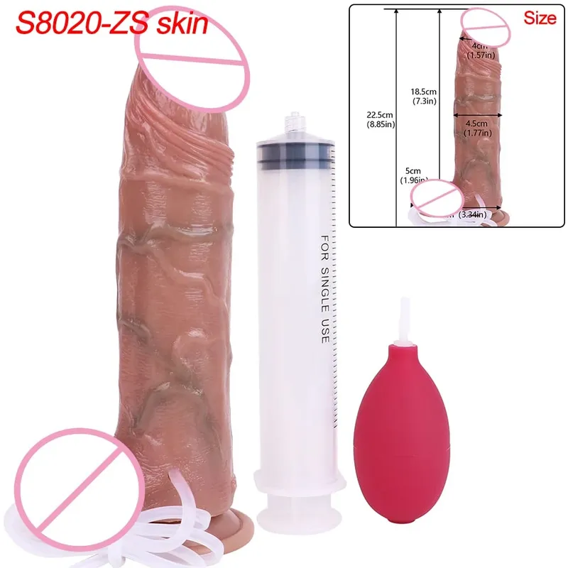 Hluboké žíly Ultra stříkající dildo Silikon Skin Touch Dlouhá ejakulační zátka na zadeček Pro muže Ženy Stimuluje G-Spot 18+ Sexuální hračky — image 16