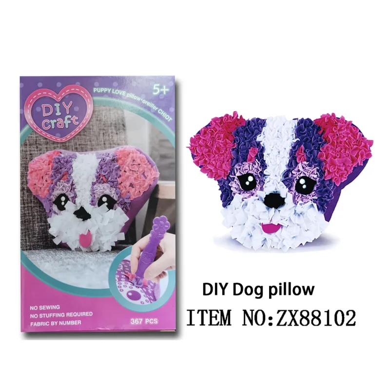 DIY pluszowa poduszka dla dzieci ręcznie robiona poduszka pakiet materiałów miękka zabawka Kawaii urocza lalka dla dzieci Puzzle dla dzieci zabawki wykonane ręcznie zestawy prezenty dla dziewczynek