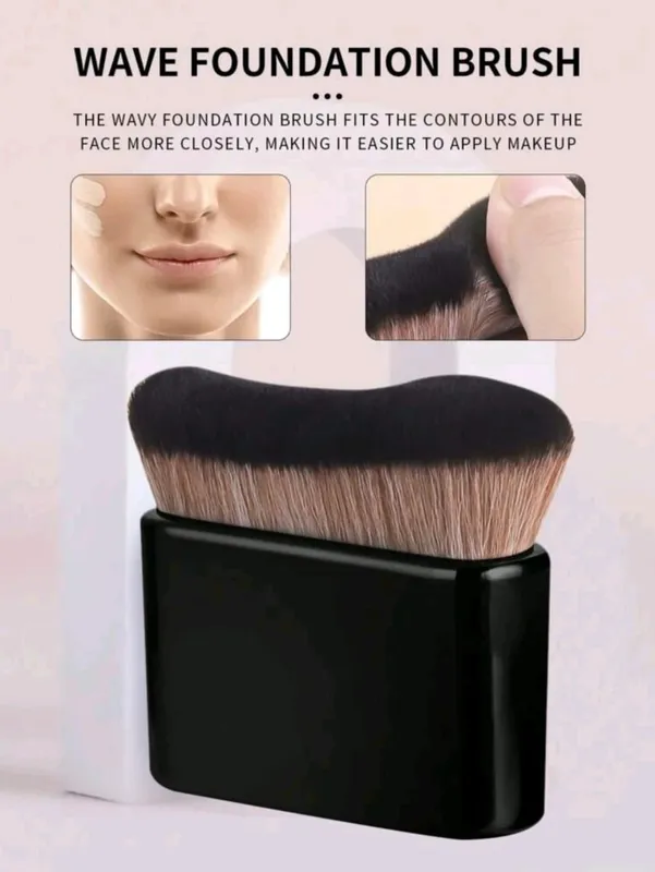 1 berus asas emas mawar untuk menyamak campuran bedak asas pemerah mata pembayang mata bronzer dan asas pada muka dan leher dengan bulu hujung tinggi dan rendah — image 8