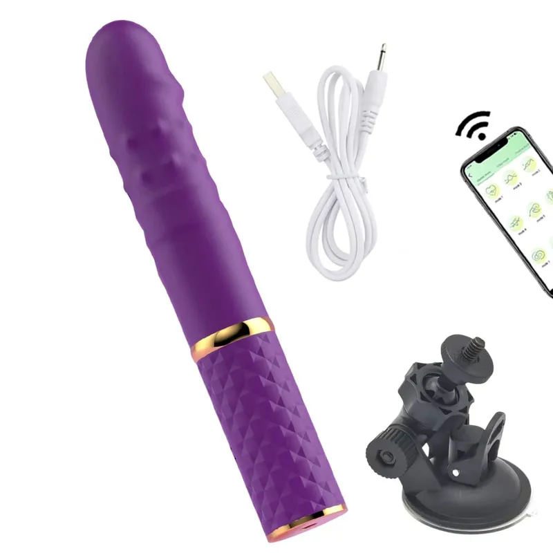 เริ่มต้น Telescopic Dildo Vibrator Thrusting Retractable หี G Spot Clitoral Anal Stimulation Sex Machine ของเล่นสำหรับผู้หญิง — image 10