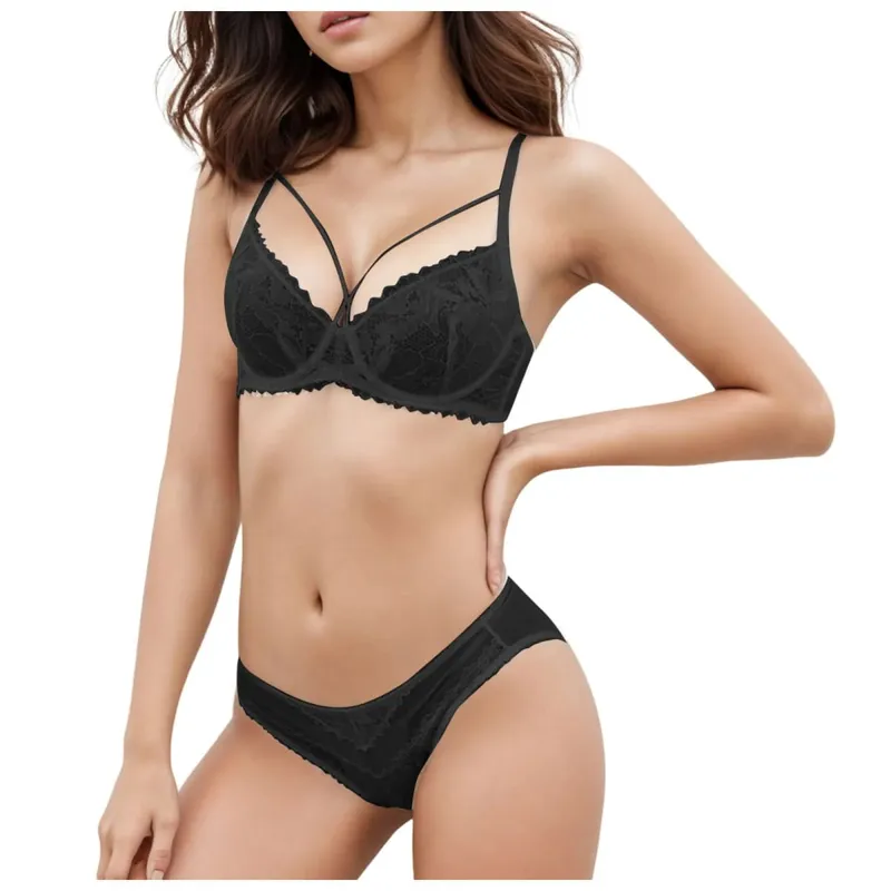 ผู้หญิงบาง Unpadded SHEER Lace Minimizer Bra กางเกงชุดหน้าอกใหญ่ลด Breathable Elegant Daily ชุดชั้นในสตรีชุดชั้นในชุด — image 8