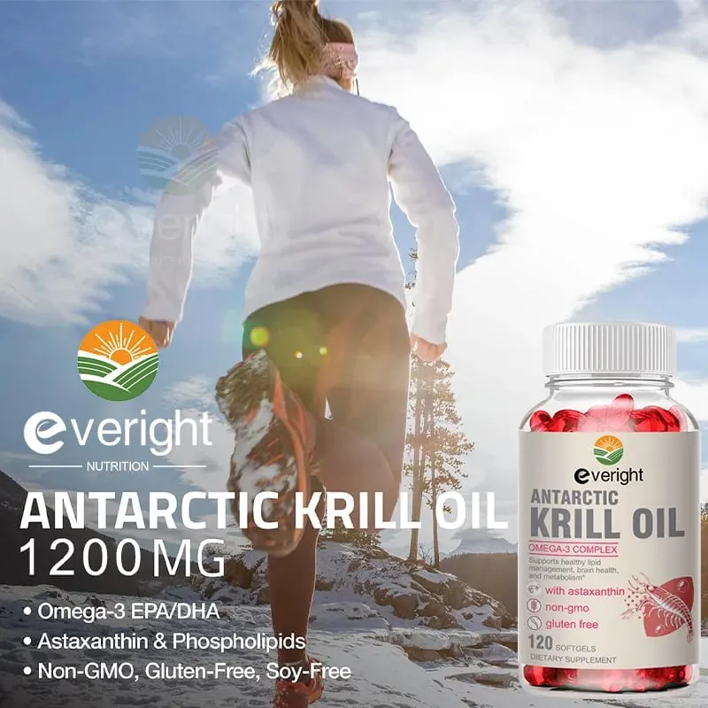 Aceite de Krill - Complejo de fosfolípidos omega-3 con astaxantina - Apoya la gestión de lípidos Metabolismo Salud cerebral y cardíaca - EPA DHA — image 2