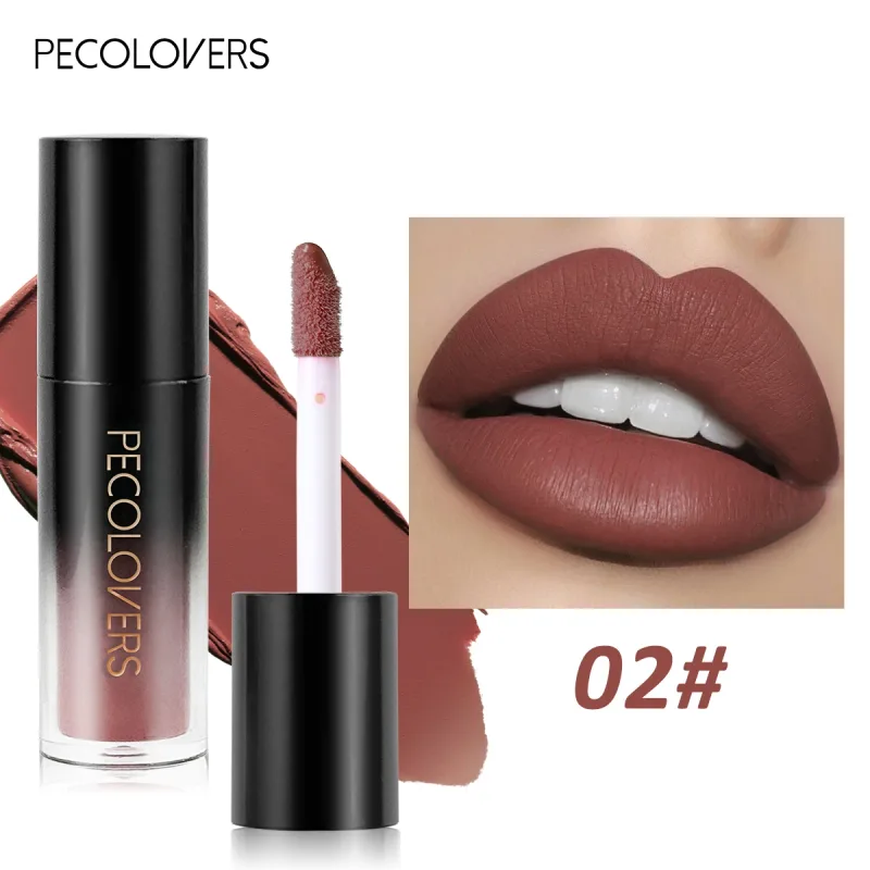 หลายสี Matte Velvet ลิปกลอสกันน้ำ Long-Lasting Non-Stick CUP Smooth ลิปสติกใช้สีสูง Rendering — image 16