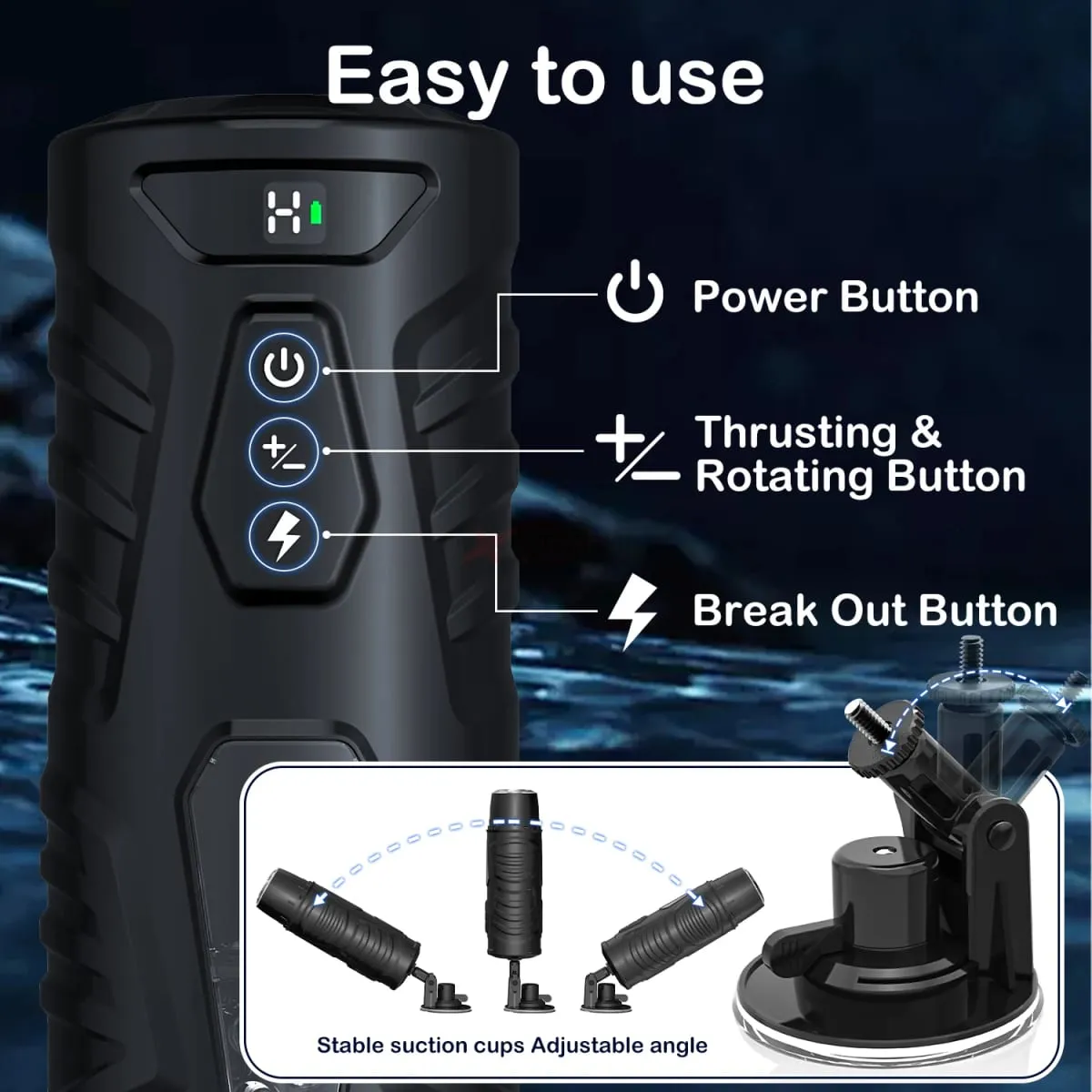 Telescopic ชาย Masturbator อัตโนมัติ Thrusting หมุน Mastubator คัพไฟฟ้าของเล่นพ็อกเก็ตหีสำหรับชายอุปกรณ์สำหรับผู้ใหญ่ — image 3