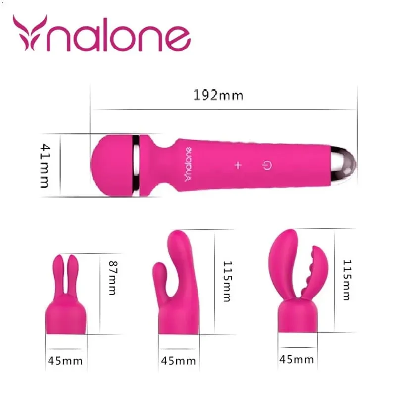 Nalone Rock ที่มีประสิทธิภาพ Clitoris Vibrator ชาร์จ USB Magic Wand AV Vibrator เครื่องนวดผลิตภัณฑ์ทางเพศเพศเร้าอารมณ์ของเล่นสำหรับผู้หญิง — image 6