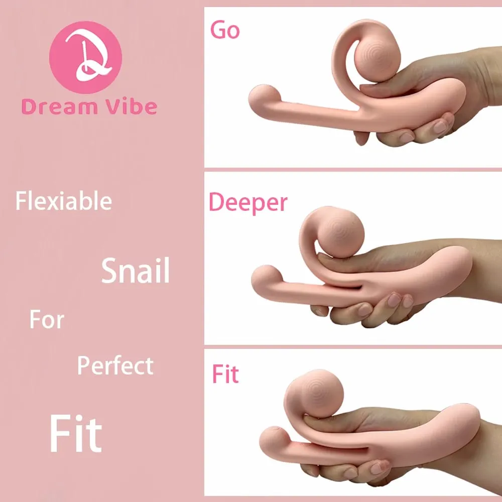 Siput Dildo Vibrator Boleh Laras Clit Fit Penembusan G-Spot Dwi Motor Keseronokan Wanita Mainan Seks Stimulasi Ganda Mainan Cinta 18+ — image 2
