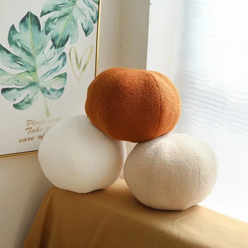 New Nordic Ball Solid Color Cushion Stuffed Flower Plush Pillow for Sofa Waist Office Cushion Kid Toy Gifts Home Decoration — image 4