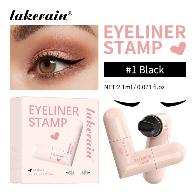 Lakerain Eyeliner timbre motif coeur doublure de précision couleur longue durée Portable Eye Liner essentiel pour les débutants en maquillage — image 8