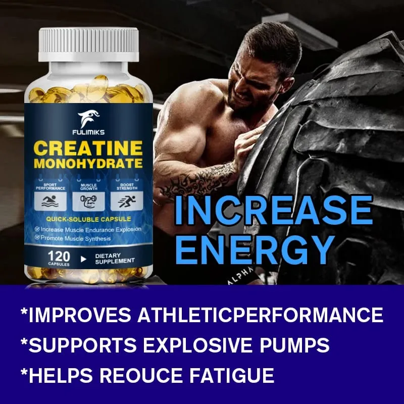 Kapsul Creatine Monohydrat Potensi Tinggi 3000mg Mendukung Pertumbuhan Otot Kinerja Atletik Tingkat Energi & Gym Harian — image 7