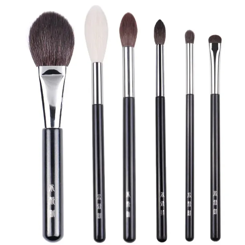 Profesionální sada štětců na make-up 6 ks All-Over Shadow Cheek Brush Powder Blending Beauty Cosmetics Blender Tool