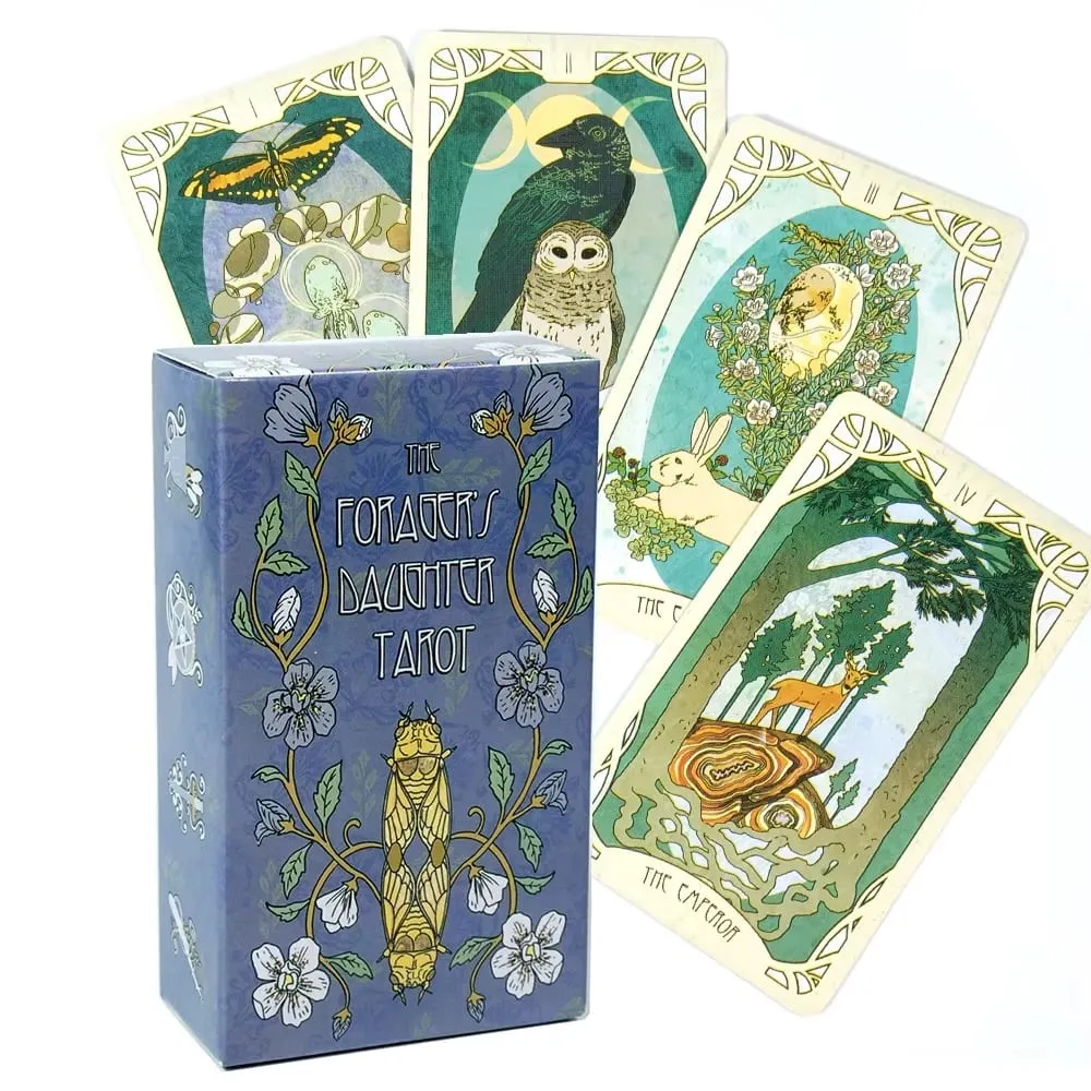 Set di divinazione dei tarocchi della figlia di Forager ispirato alla natura e intriso di un ricco simbolismo 83 carte senza guida cartacea