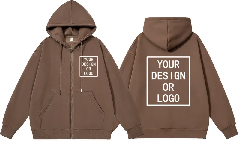Personnalisez votre propre logo/photo Personnalisé Personnalisé Homme Femme Bricolage Fermeture Éclair Sweat à capuche Décontracté Sweat à capuche Nouveau Pull — image 5