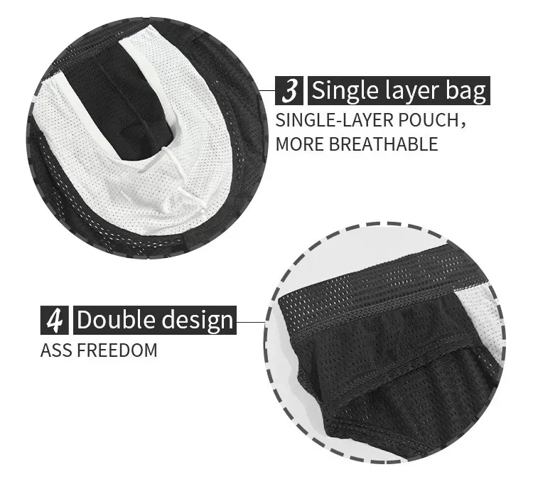 Sous-vêtements en maille respirante pour hommes, 1 pièce, avec pochette à mouche, renflement ouvert sur le devant, pochette séparée, slip pour jeunes, Version coréenne — image 13