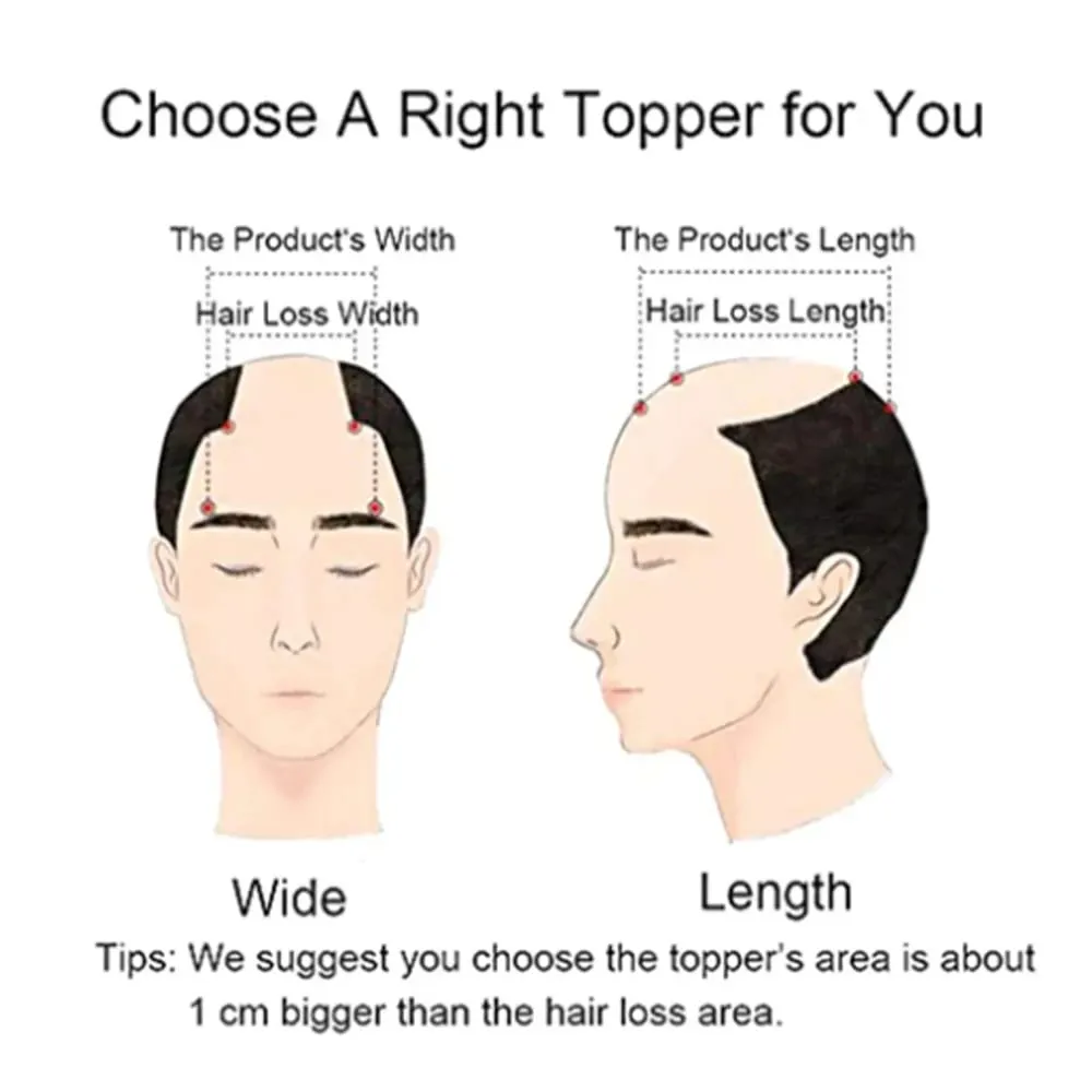 Parrucca maschile con clip per capelli corti, blocchi di ricambio superiori per la testa che coprono efficacemente con i capelli sintetici sostitutivi dei capelli circostanti — image 5