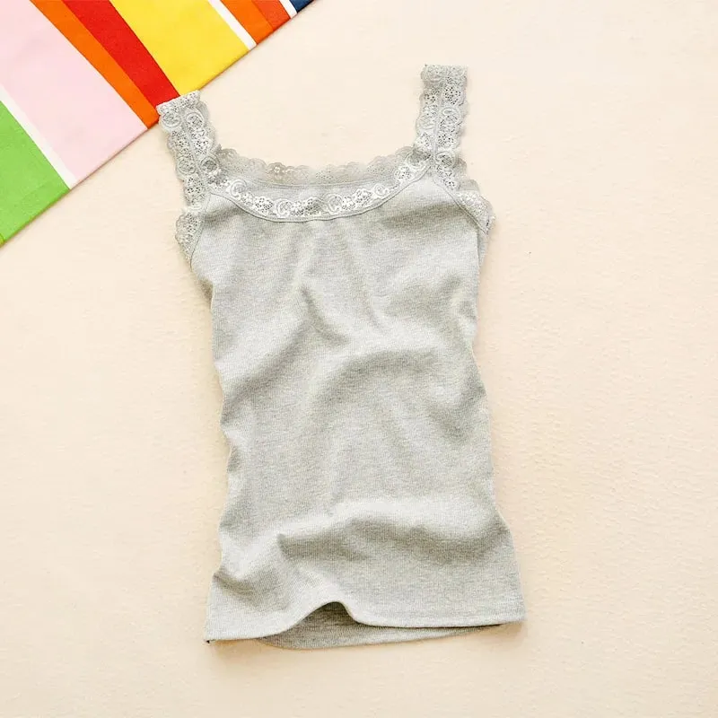 Camisole Lingere Tank Top Lace Strap White Black Sleep Vest Bralette Crop Top Sexy Camis Slim Corset Undershirt Tanks