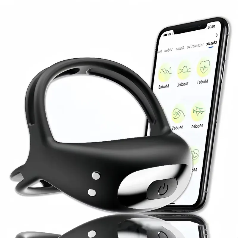 振動ペニスコックリングペニス勃起加熱バイブレーター遅延射精ペニスマッサージ 10 周波数振動男性の大人のおもちゃ — image 9