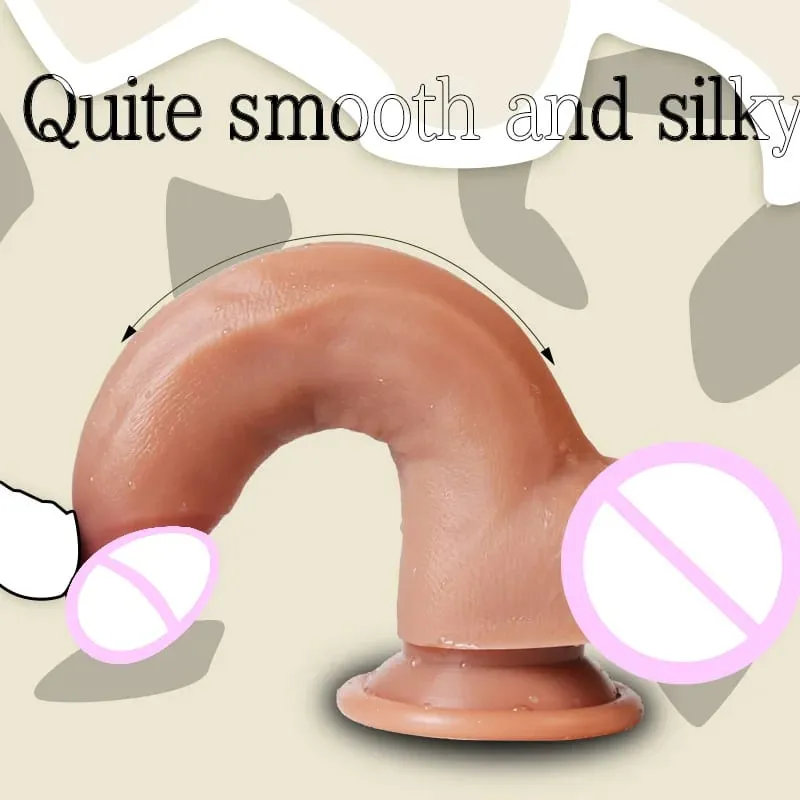 Dildo Realistik Zakar Silikon 6/7/9 Inci Dildo Besar dengan Cawan Sedut untuk Wanita Melancap Lesbain Mainan Seks Dubur untuk Dewasa — image 4