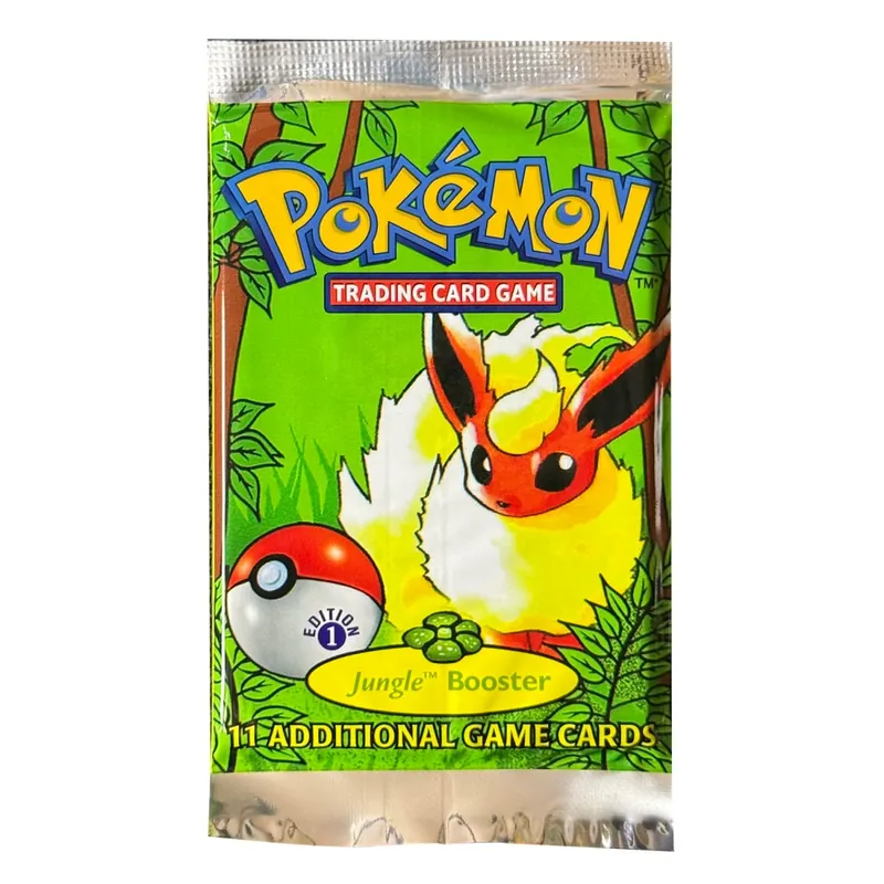 Pokemon Proxy Cards Jungle Booster Pack 1a edizione 11 carte/pacco Flareon Scyther Wigglytuff Borsa TCG Regali di carte