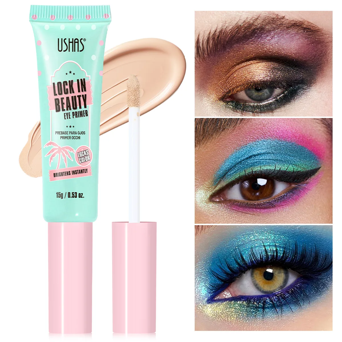 Lock In Beauty Eyeshadow Primer Long Lasting Smudge Proof Brighten Eye Color Smooth Base Invisible Eye Makeup Primer — image 1