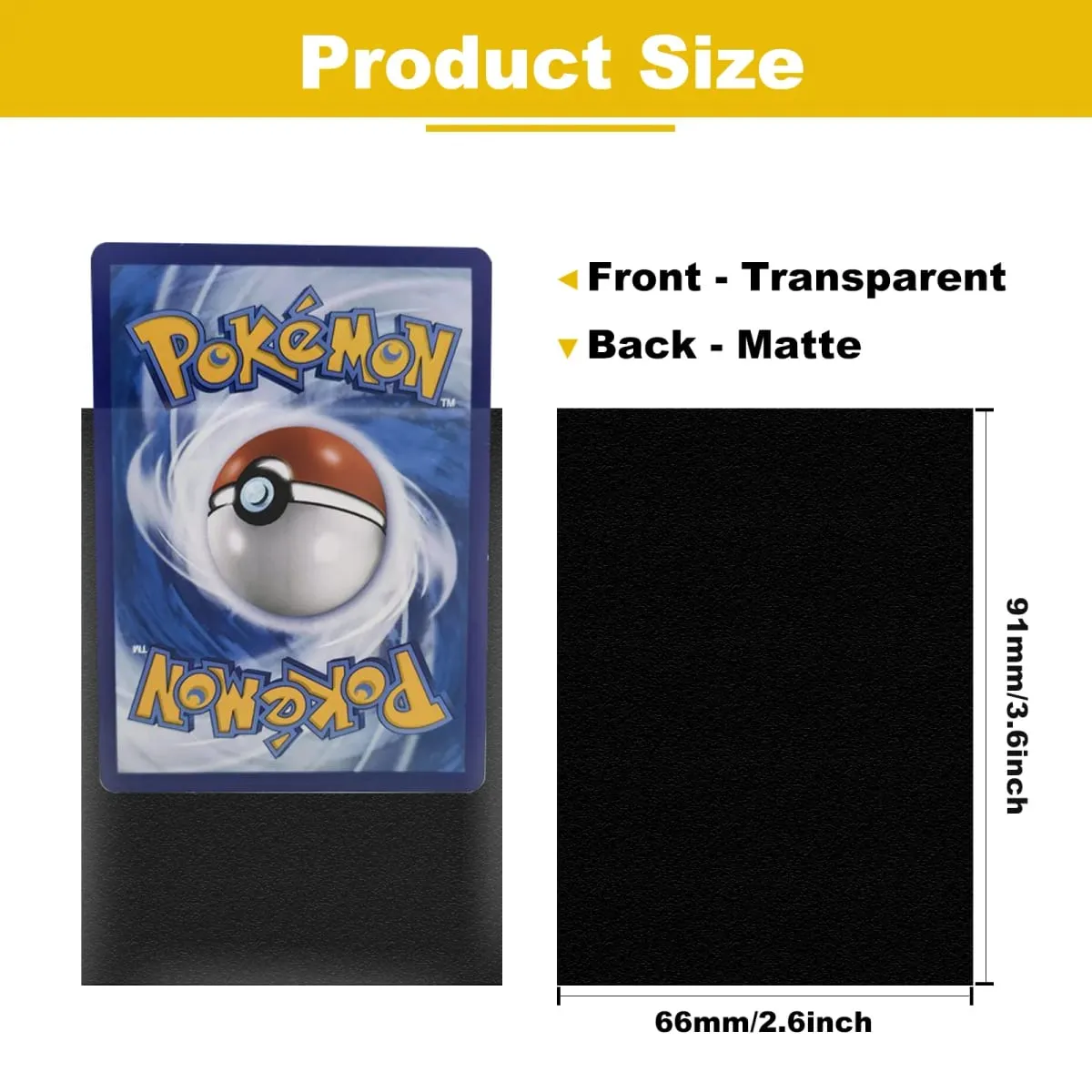 150 PCS พรีเมี่ยมการ์ด 2.6 "x 3.6" ใช้งานร่วมกับขนาดมาตรฐานการ์ดสำหรับ MTG Pokemon TCG การ์ดเบสบอลการ์ดกีฬา — image 5
