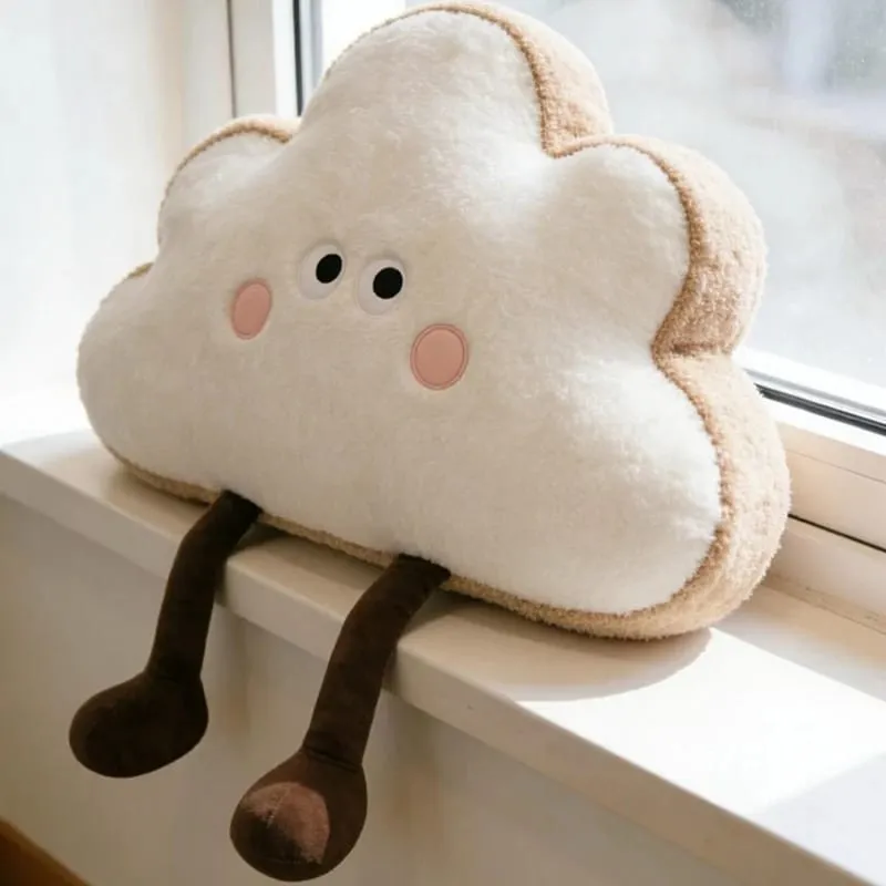 35 ~ 65 ซม.Toast Cloud หมอน Plush Kawaii Humanoid ตกแต่ง Plushie เก้าอี้โซฟากลับสนับสนุนเบาะของขวัญ — image 7