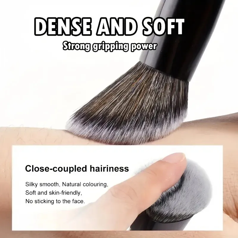 Pennelli per trucco a doppia testa 2 in 1 Contorno correttore per fondotinta ad angolo piatto per miscelare strumenti cosmetici per crema liquida in polvere sfusa