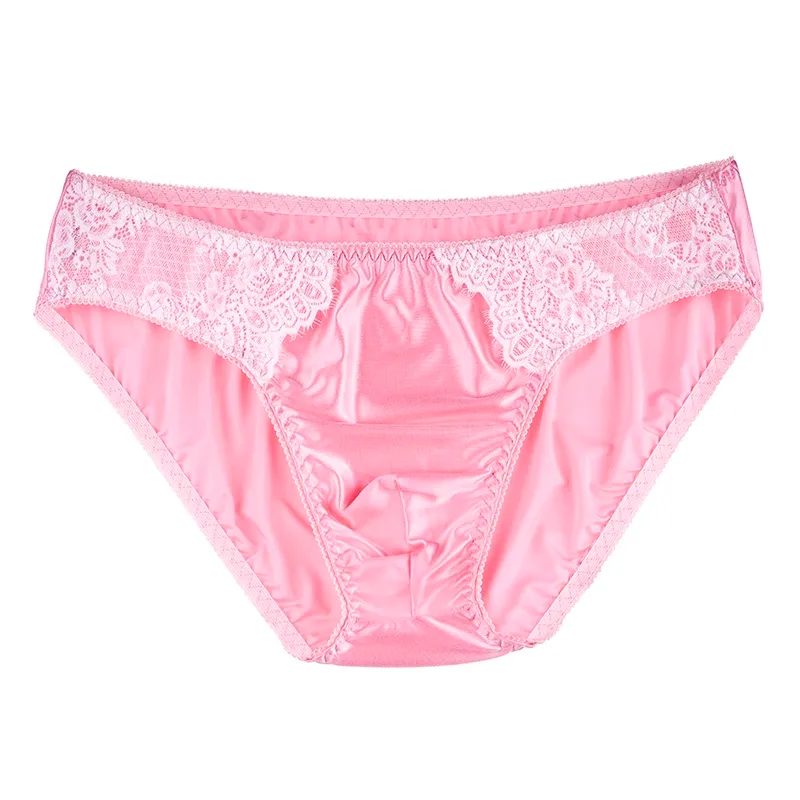 Slip Sexy pour hommes, confortable, sain, élastique, pochette souple, taille moyenne, sous-vêtements purs, dentelle brillante, sous-vêtements gai — image 8