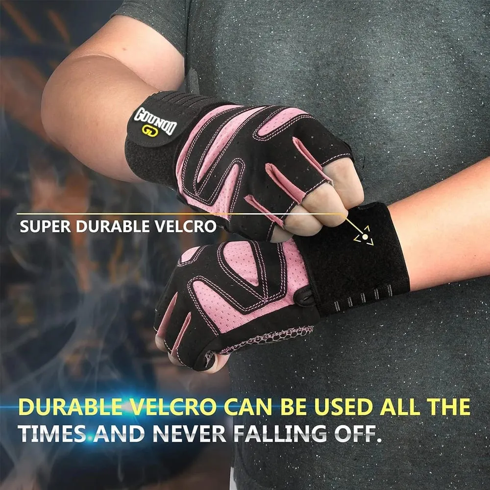 Padded Fitness Training Gloves Wrist Support Full Palm Protection Enhanced Grip Unisex For Weight Lifting Gym Workout