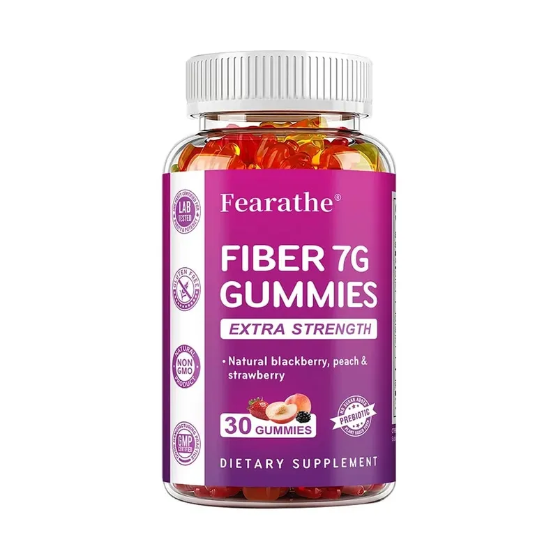 Caramelle Gommose con Fibra Prebiotica per Adulti - Fibra 7G Extra Forte - Zero Zuccheri Aggiunti - Supporto per la Salute Digestiva e la Regolarità