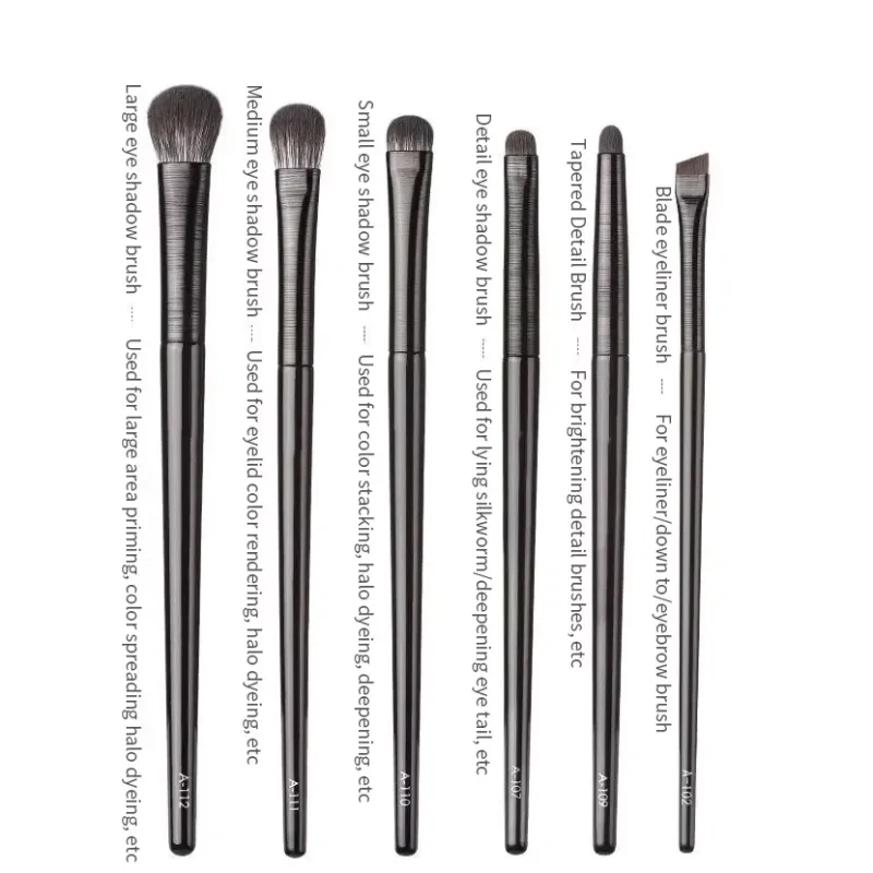1/3 Chuyên Nghiệp Cổ Điển Tự Nhiên Mắt Trang Điểm Bộ Phấn Mắt Lông Mày Pha Trộn Màu Khói Đen Làm Đẹp Cọ Trang Điểm — image 7