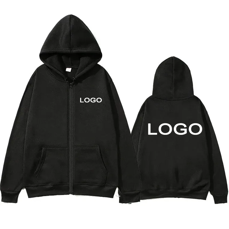 Customized Printed Zipper Hoodies Men Fashion Long Sleeve Zipper Up Sweatshirts Women Casual Personality Hoody Pullover Sudadera