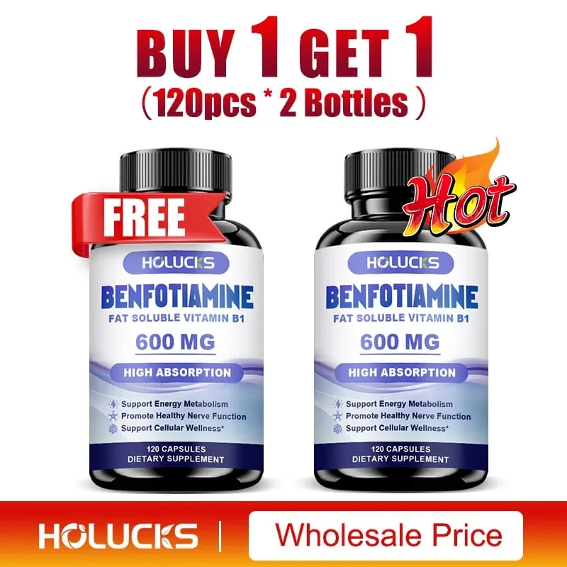 Les capsules de benfotiamine aident à maintenir un métabolisme sain du glucose, soutiennent la santé nerveuse, la protection cellulaire, la défense antioxydante — image 7