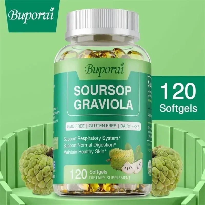 Soursop Graviola - Relax Liver and Sleep Cell Support & Regeneration Immune Boost CapsulesSupplement — image 1