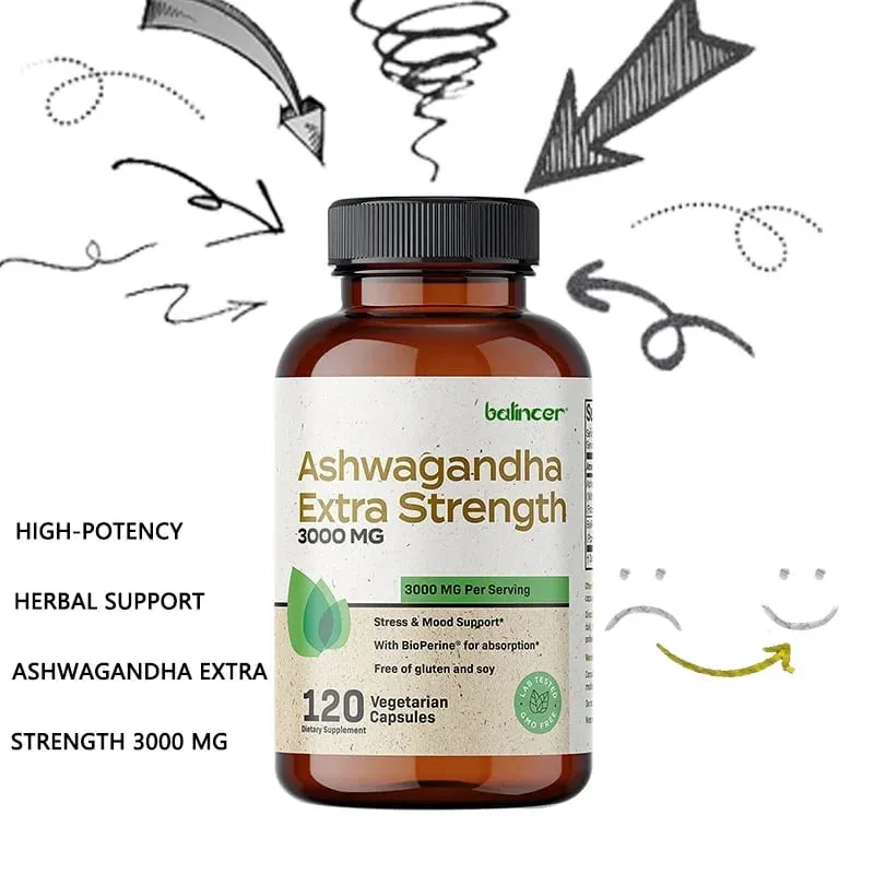 Balincer Ashwagandha Capsules | Ashwagandha Extract Supplement | Boost Energy Relieve Stress Support Mood & Focus — image 6