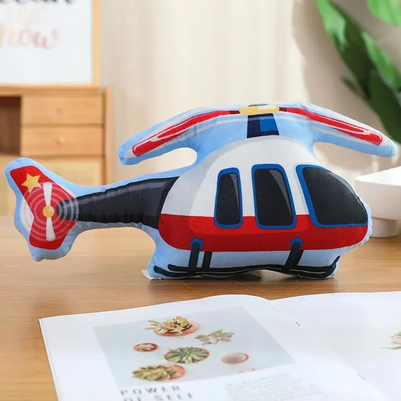 Trasporto pubblico colorato peluche cuscino imbottito escavatore moto serbatoio aereo divano decorazione della stanza cuscino uomini presenti — image 12