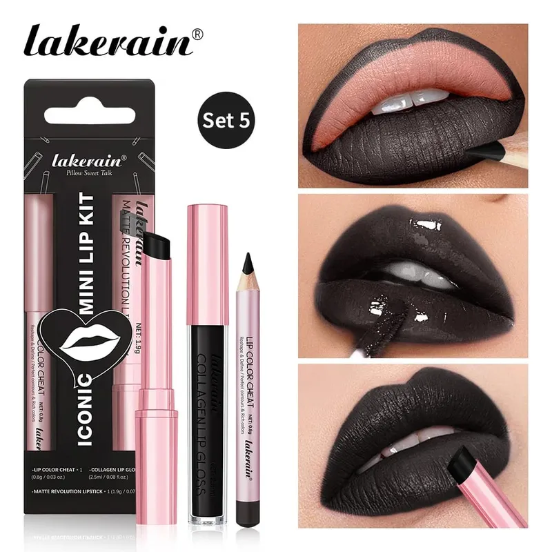 Kostium czarownicy na Halloween zestaw do makijażu z torebką ze sznurkiem cień do powiek szminka eyeliner farba do brwi na Halloween na imprezę cosplay — image 6