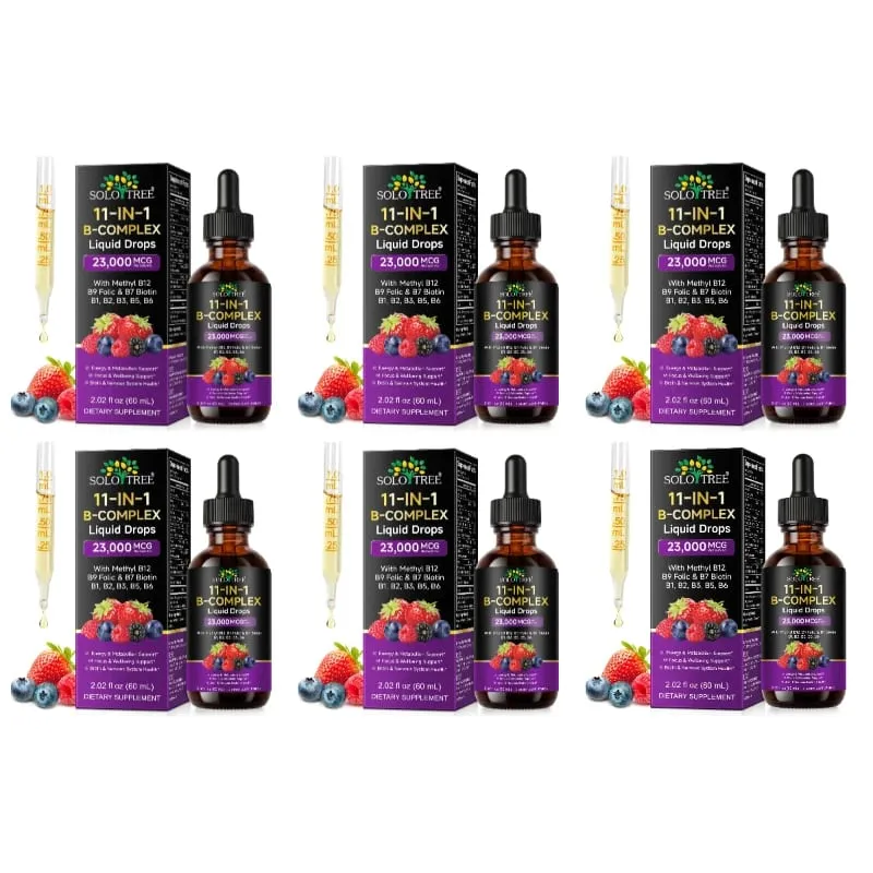 11-in-1 B Complex Liquid หยดพร้อม Methyl B12 โฟเลตไบโอตินสำหรับการเผาผลาญพลังงานรายวันโฟกัสสมองและการสนับสนุนภูมิคุ้มกัน 60ml — image 12