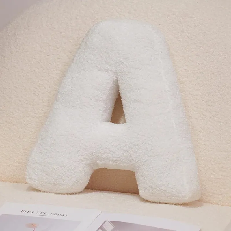 Oreiller en peluche avec lettres anglaises de dessin animé, coussin de canapé, de lit, enseignement des mots, jeu, décoration de salon, 40CM