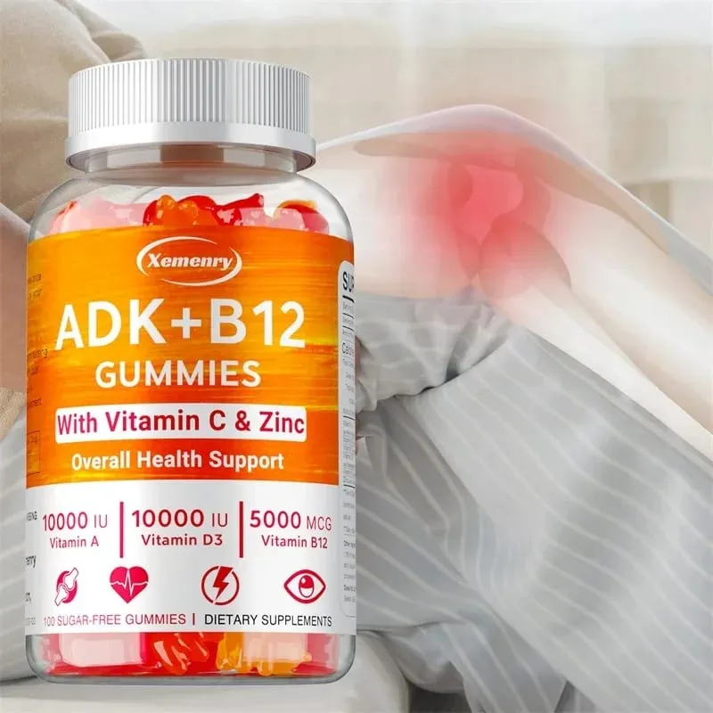 Vitamin D3 K2 + Vitamin B12 Gummies - Strengthen Bones Promote Brain and Cardiovascular Health Relieve Joint Pain — image 1