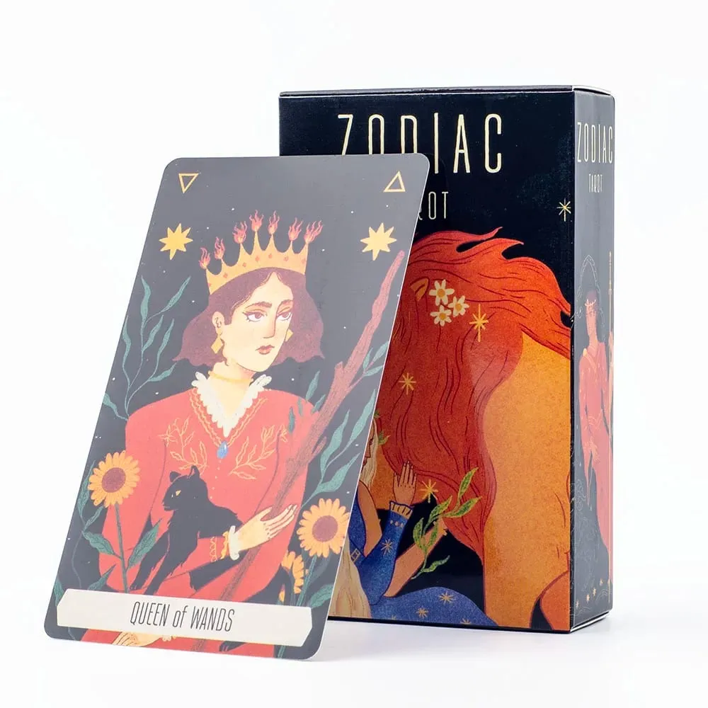 Zodiac Tarot Balíček 78 karet Divinatory Path Under the Stars Poutavá desková hra pro rodinné setkání 10,3 x 6 cm — image 1