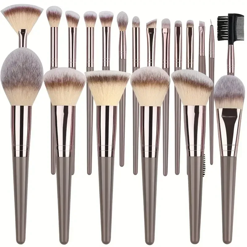 3-20 pezzi pennelli per trucco set fondotinta ombretto, fard evidenziatore morbido e soffice correttore pennello per miscelazione Kabuki strumento di bellezza femminile — image 9