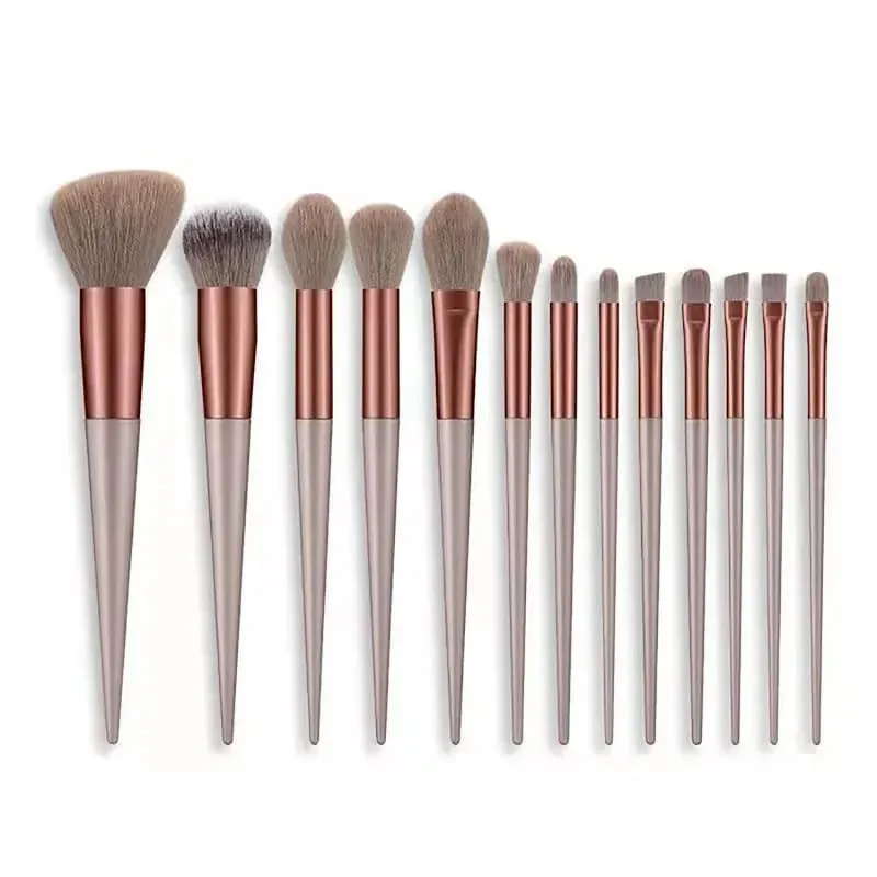 8-13 Stuks Zachte Make-Up Kwasten Set Voor Foundation Blush Poeder Oogschaduw Markeerstift Blending Make Up Cosmetische Borstel Schoonheid gereedschap