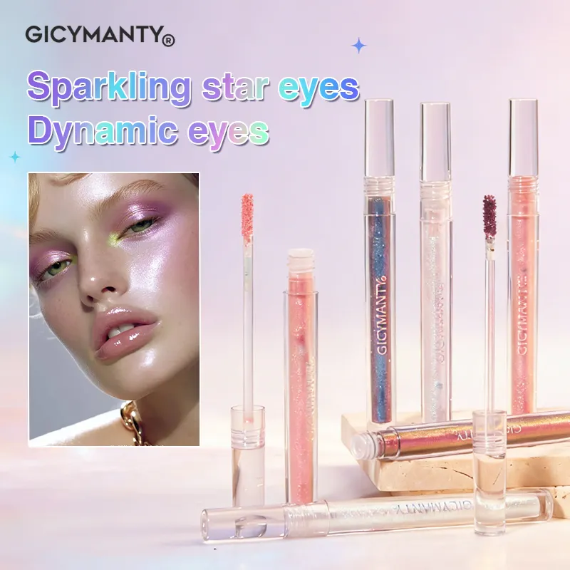 Sombra líquida camaleão polarizada, brilho brilhante, longa duração, à prova d'água, multiuso, destaque para os olhos, blush, maquiagem — image 2
