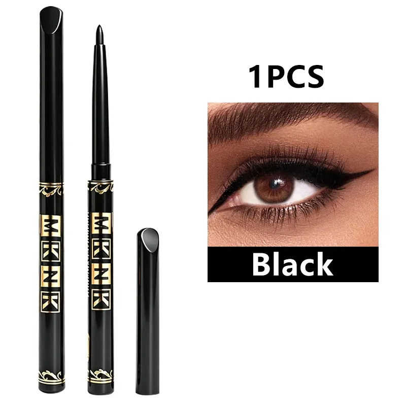 Schwarzbraune Eyeliner-Stifte, wasserfest, schweißfest und wischfest, mit einfachem Twist-Anwendungs-Eyeliner-Stift für kräftiges Augen-Make-up