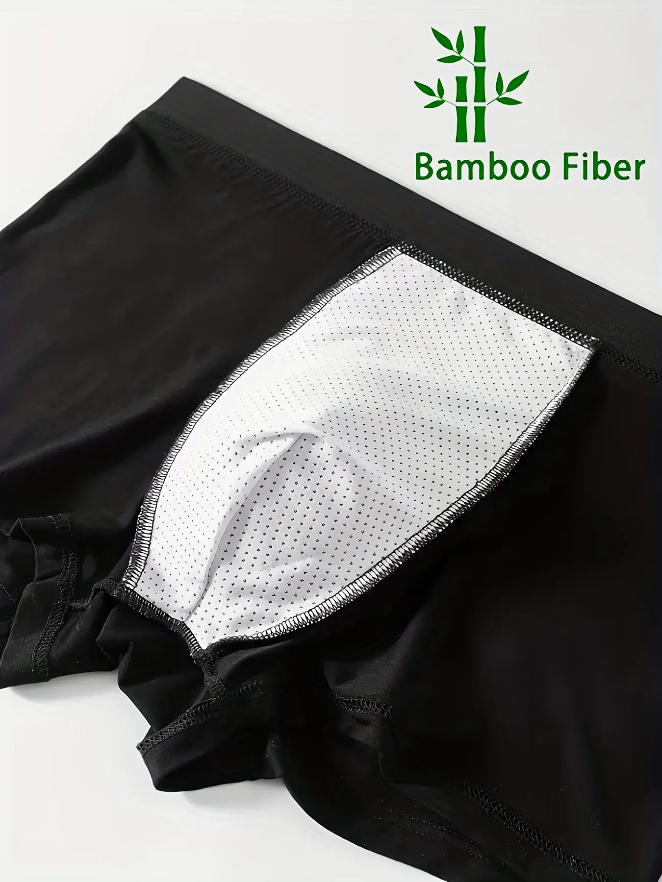 5 Packs Bamboo Fiber Man Underwear Summer Thin Comfortable and Breathable Men Boxer Briefs Daily Men Panties Black — image 2