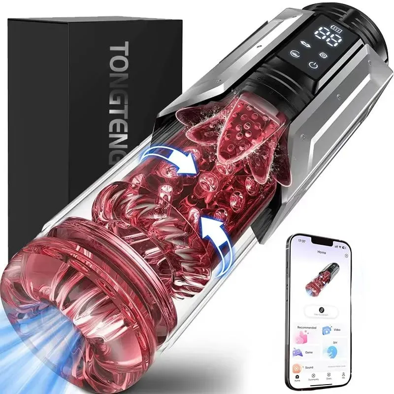 Masturbador masculino automático, bomba de pene, succión, vibración, empuje, 100% giratorio, resistente al agua, mamada, juguete sexual para adultos, Stroker para hombres — image 1