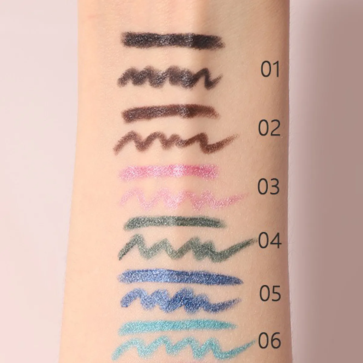 Wodoodporny perłowy niebiesko-zielony eyeliner w ołówku długotrwały metaliczny brokatowy eyeliner w żelu o wysokiej pigmentacji punkowy makijaż oczu — image 6