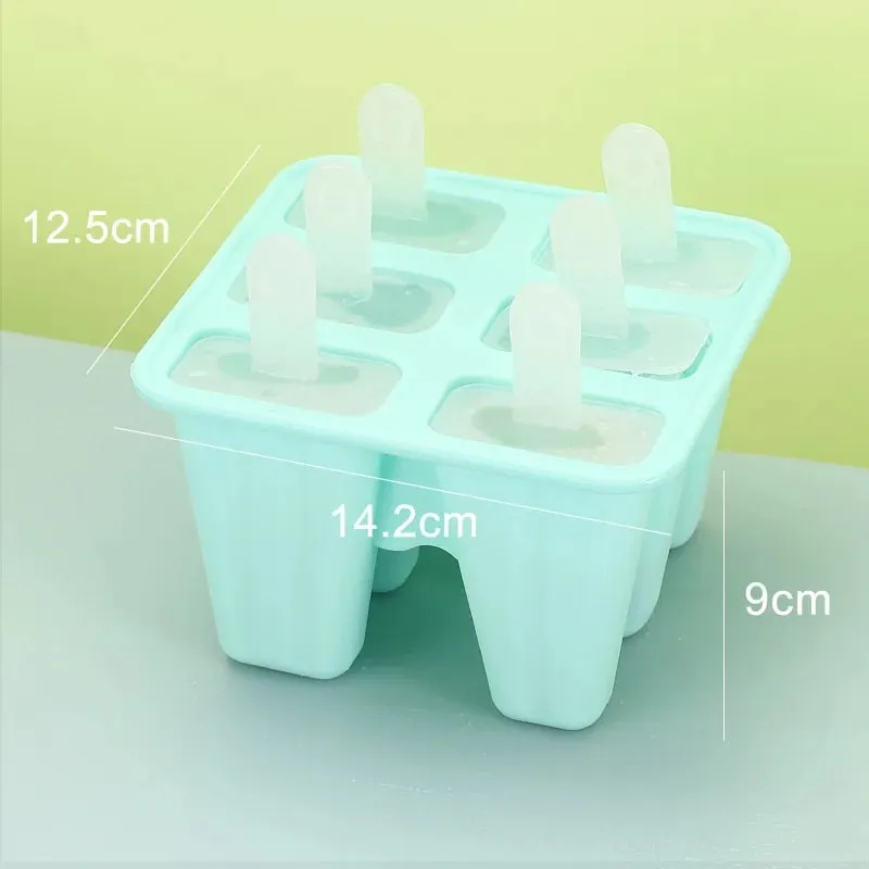 Popsicle Molds 6 Pieces Silicone Ice Pop Molds BPA Free Popsicle Mold Reusable Easy Release Ice Pop Make — image 11